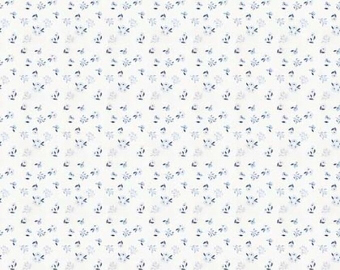 Crisp Petals Blue Jay Alyssum Fabric for FreeSpirit PWNM006.8BLUE by the Half Yard