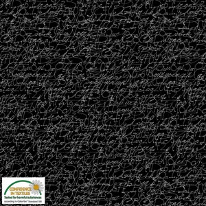 Quilters Coordinates Cursive Basic Fabric // STOF ST4515-276 by the HALF YARD