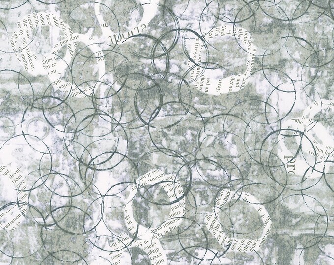 Wishwell Storyboard Circle Fabric // Robert Kaufman ANJ-22096-336 Fog by the HALF YARD