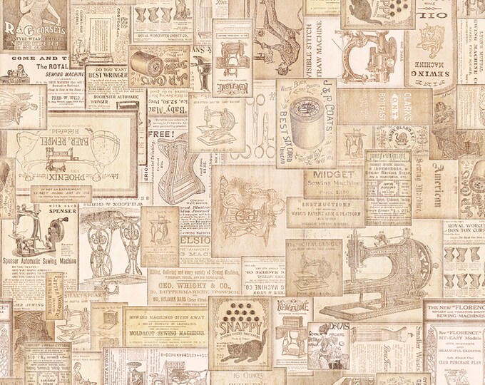 Tailor Made Vintage Patches Fabric // QT Quilting Treasures 27339-E by the Half Yard