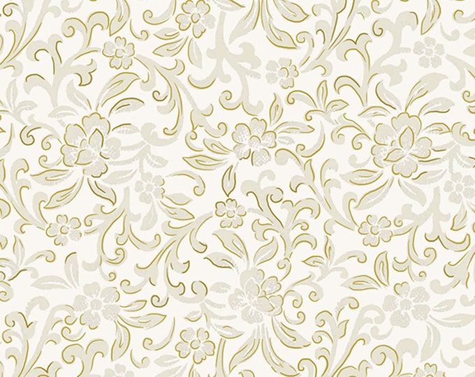 Field of Dreams Garden Scroll Fabric // Kanvas Studio 8935M 07 by the Half Yard
