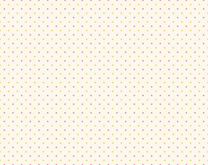 Lily Dot Fabric // Riley Blake // Penny Rose C5934-YELLOW by the Half Yard