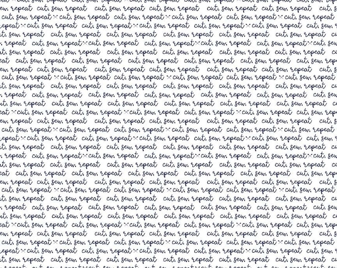 Blue Carolina Tagline Fabric by Christopher Thompson for Riley Blake Designs C6596 by the Half Yard