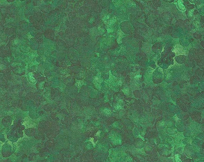 Solid-ish Watercolor Texture Fabric // Timeless Treasures KIM-C6100 Seaweed by the HALF YARD