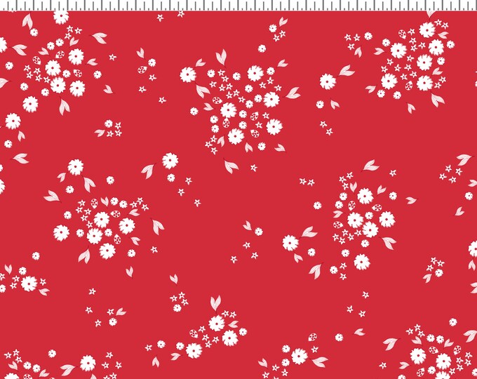 Ladybug Mania Small Floral Fabric // Clothworks Y3176-81 by the HALF YARD