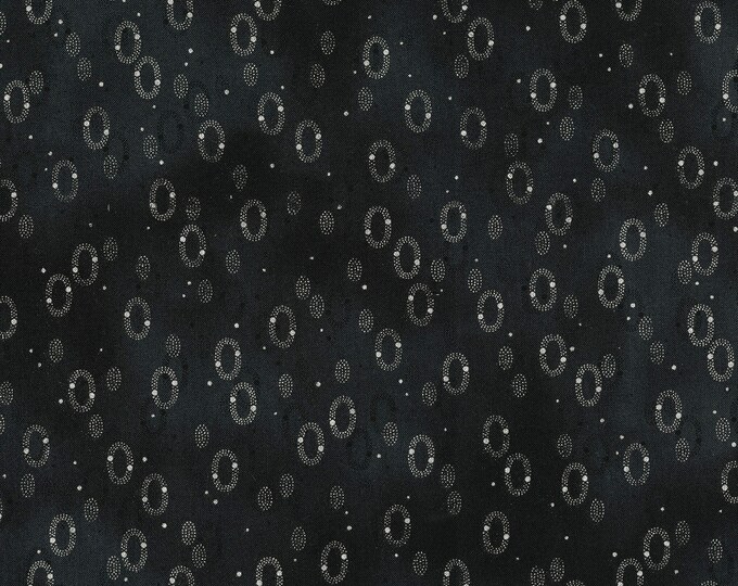 Shiny Objects Precious Metals Oval Findings Metallic Fabric // RJR Studios 3025-004 Jet  by the HALF YARD