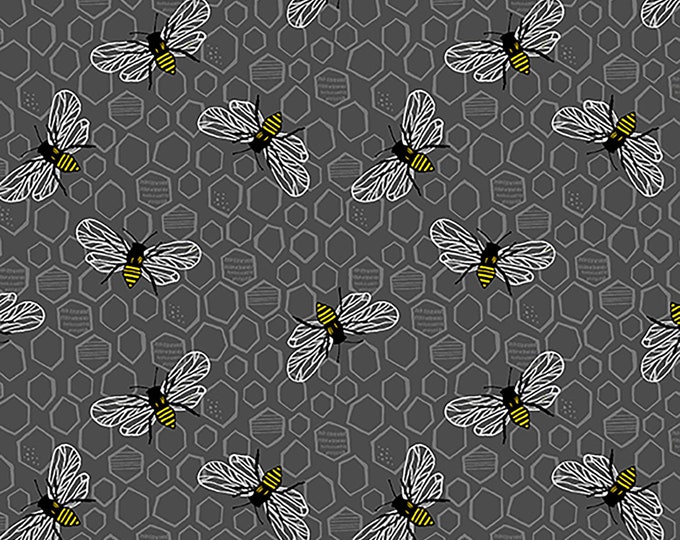 Sunny Bee Bee & Comb by Andover Fabric A 9433 C by the Half Yard