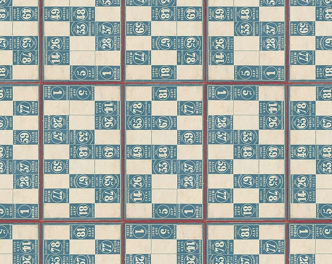 Tim Holtz Blue Palette Numbers Fabric // FreeSpirit PWTH286.BLUE by the Half Yard