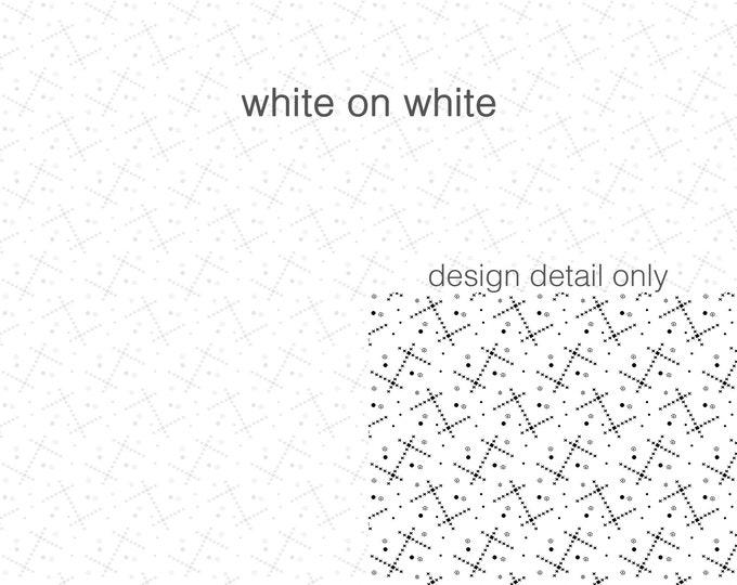 Bare Essentials Deluxe White on White Jacks Fabric // RJR Studios RJ504-WW1 by the Half Yard