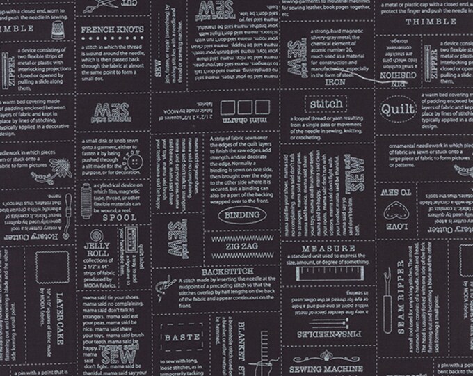 Volume II Black Definitions Fabric by Sweetwater for Moda by the Half Yard