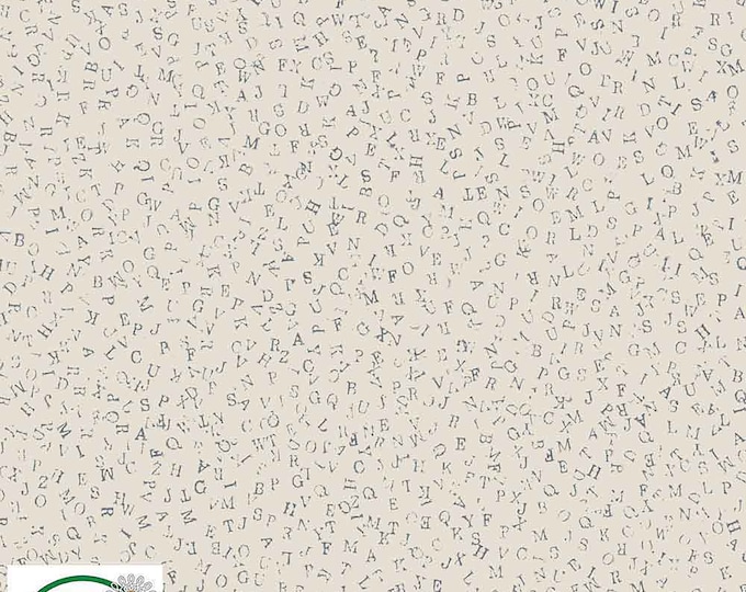 Quilters Coordinates Letters Fabric // STOF 4515-294 by the HALF YARD