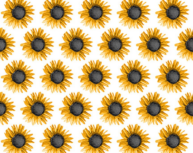Show Me the Honey Sunflowers Fabric // Blank Quilting 1340-01 by the Half Yard