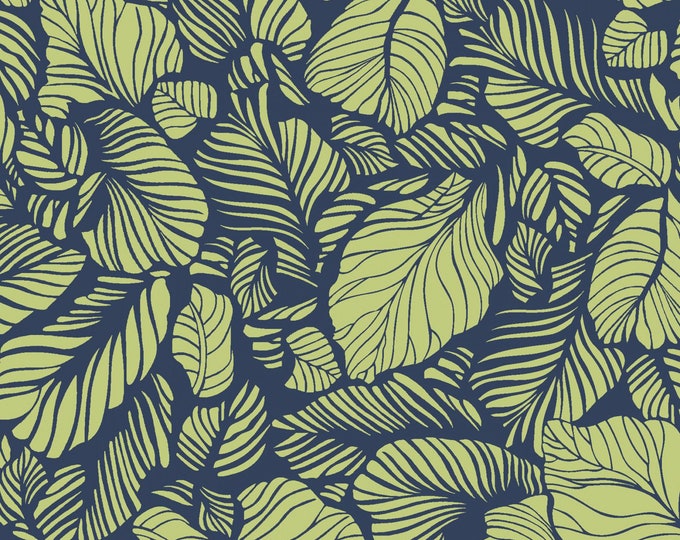 Carnaby Street Leaves Fabric // Maywood Studio MAS9626-N by the Half Yard