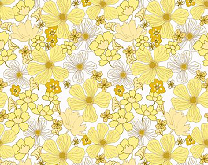 REMNANT 10" Garden Delights Poppy Flowers by Gray Sky Studio In The Beginning Fabrics 6GSE-2