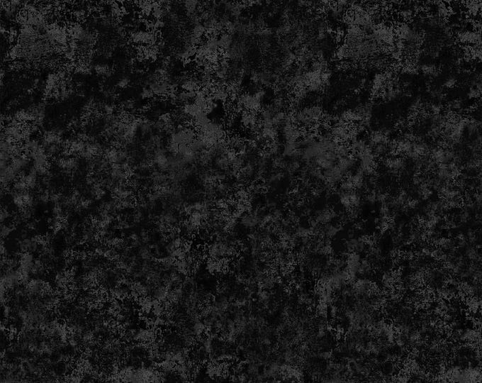 Watercolor Texture Fabric // Timeless Treasures TEXTURE-CD2461 Black by the HALF YARD