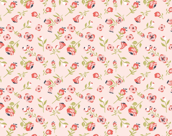 Daisy Mae Mini Mae Floral Fabric // Poppie Cotton POCDM20110 by the Half Yard