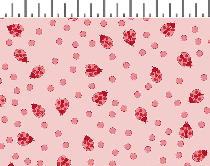 Ladybug Mania Dot Fabric // Clothworks Y3179-41 by the HALF YARD