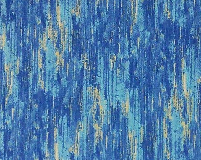 Adalee's Garden Patina Texture Fabric // Red Rooster 25902 Blue by the Half Yard