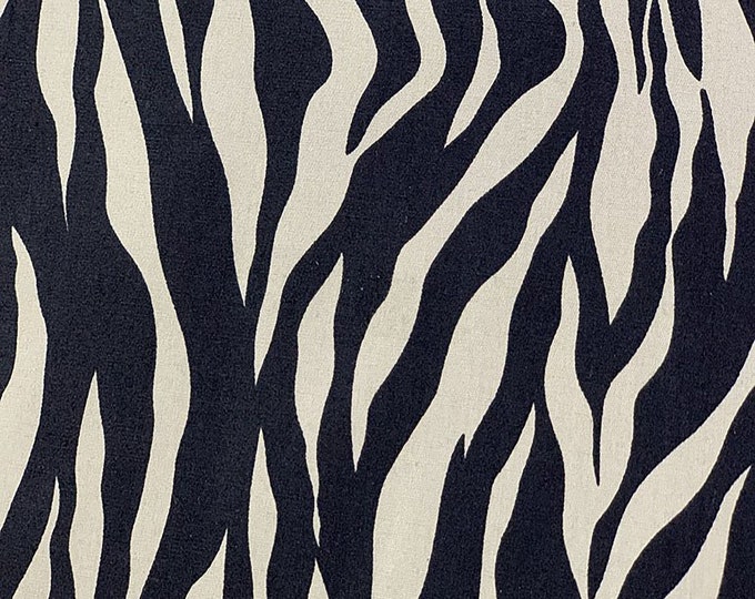 Black Beige Tiger Print Fabric // Benartex X-5248 BB by the Half Yard