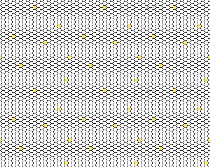 All The Buzz Geo // Honeycomb Fabric // Ink & Arrow // Quilting Treasures 27612-Z by the HALF YARD