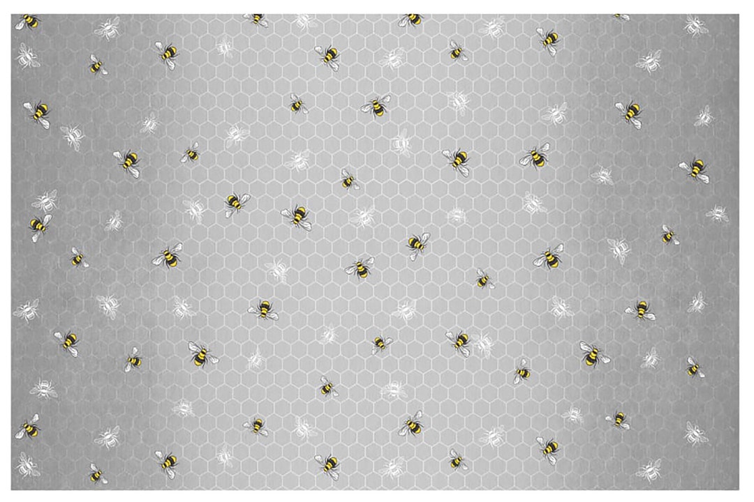 Queen Bee Honeycomb Flowers Fabric by Michael Miller - modeS4u