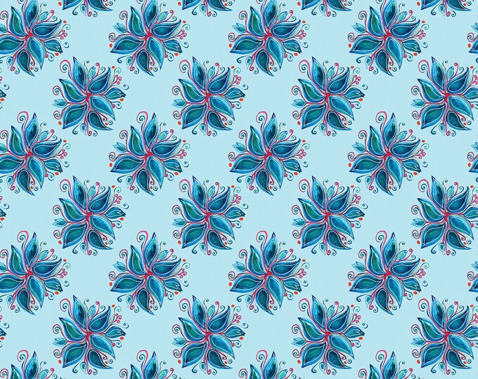 Fantasy Garden Flora Fabric // Benartex 13239-51 by the Half Yard