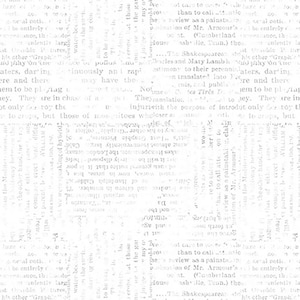 May include: A white and gray abstract pattern with a text overlay. The text is blurry and difficult to read. The pattern is reminiscent of a newspaper or magazine.