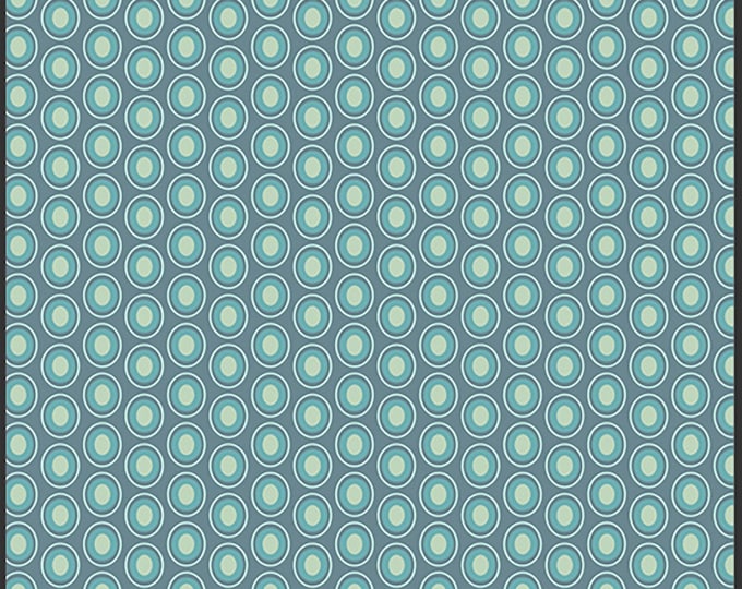 AGF Oval Elements Vintage Blue Fabric // Art Gallery OE-925 by the Half Yard