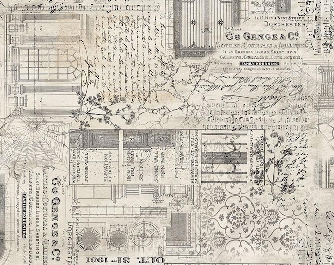 Tim Holtz Seasonal Palette Halloween Remnants Fabric // FreeSpirit PWTH331.HALLOWEEN by the Half Yard