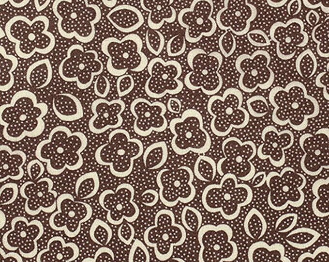 Katie Jump Rope Leaf Floral Fabric // FreeSpirit PWDS115.NUGGE by the Half Yard