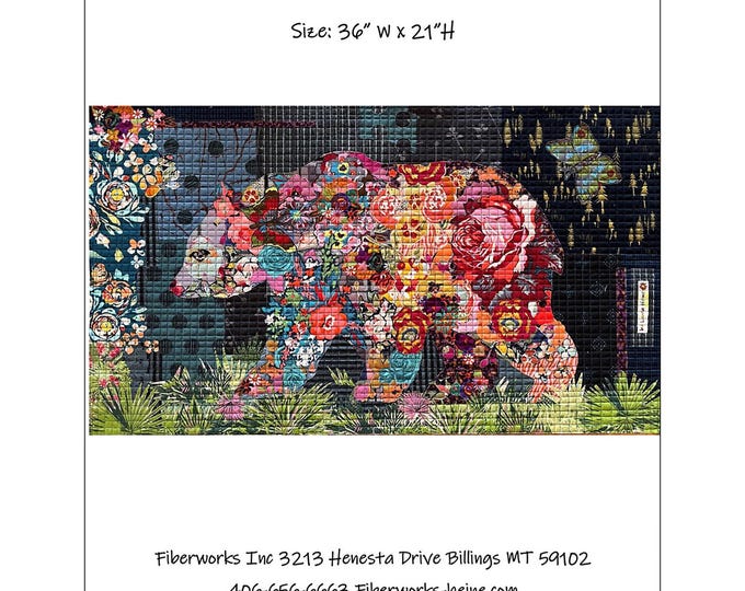 Rosie Bear Collage Quilt Pattern by Laura Heine for Fiberworks FWLHRB