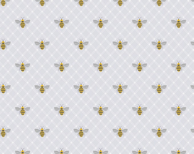 Summer Blooms Bee Fabric // Camelot Fabrics 71190205-1 by the HALF YARD