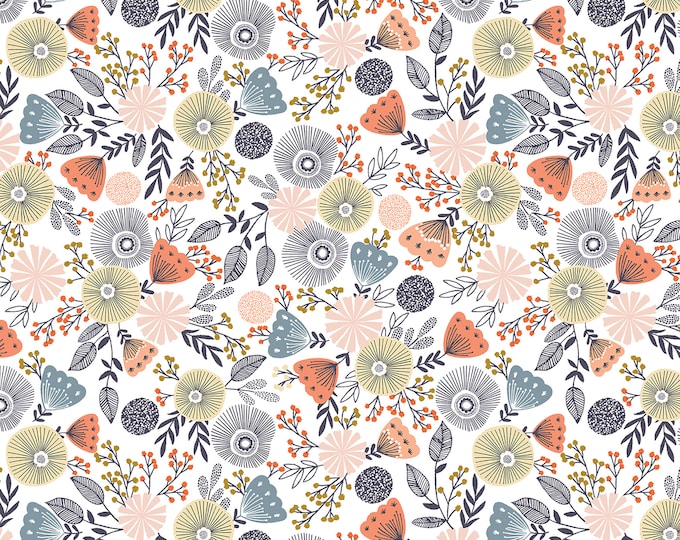 Summer in the Cotswolds English Garden Summer Days Metallic Fabric // RJR Studios JM201-SD1M by the Half Yard