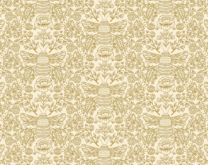 Summer in the Cotswolds Bee's Knees High Noon Metallic Fabric // RJR Studios JM202-HN2M by the Half Yard