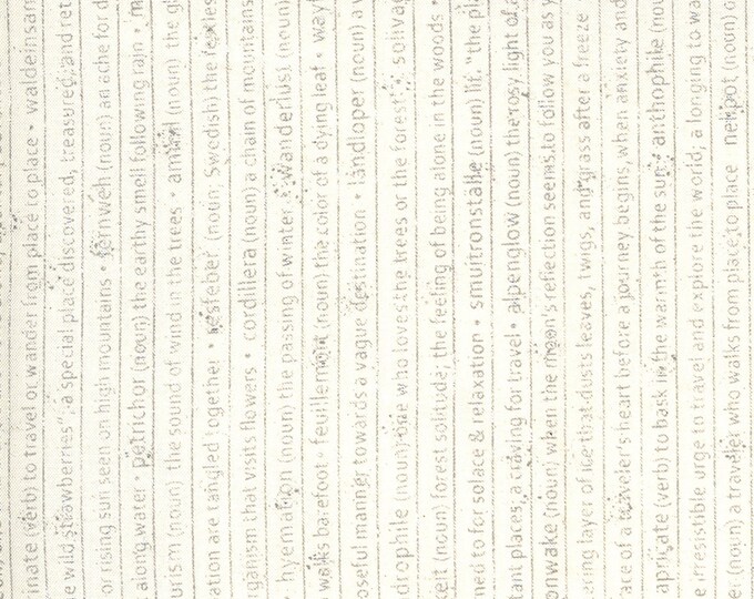 Smoke Rust Mountain Speak Text Fabric // Moda 5131 12 by the Half Yard