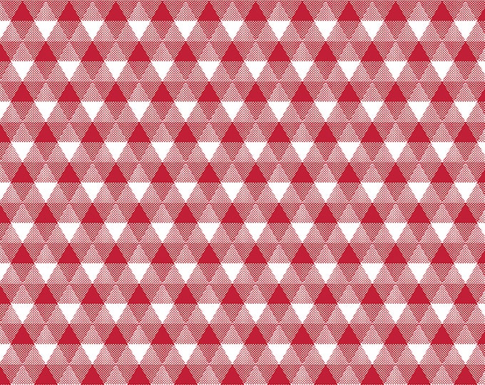 Land of Liberty Triangle Gingham Fabric // Riley Blake C10563-RED by the Half Yard