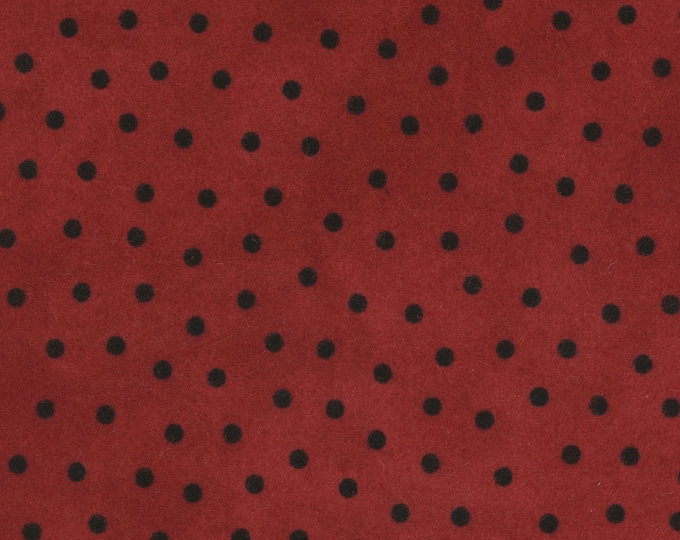 Woolies Flannel Polka Dot Fabric // Maywood Studio MASF18506-R by the Half Yard