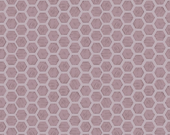 Queen Bee Honeycomb Fabric // Lewis & Irene A501-3 Lilac by the Half Yard