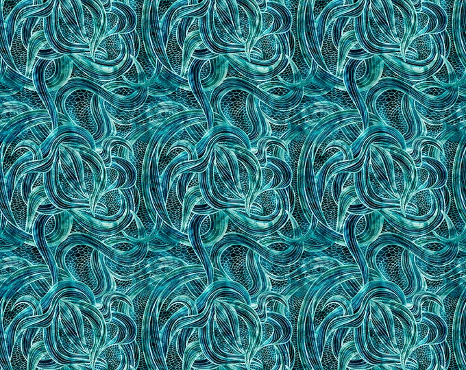 Pacifica Swirl Fabric // Quilting Treasures 28822 Q by the HALF YARD