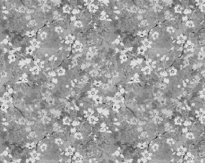 Sunny Delight Flowering Branches Fabric // Michael Miller CM9850-CHAR-D by the HALF YARD