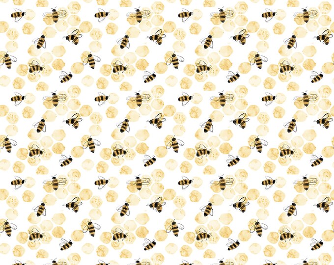 Royal Jelly Bees All Over Fabric // Blank Quilting 2849-41 by the Half Yard