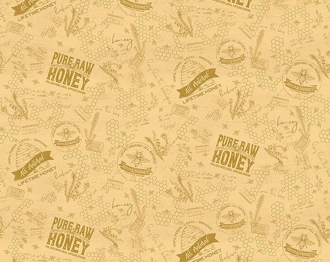 Bee's Life Tonal Honey Bee Fabric // Riley Blake Designs C10102 Honey by the HALF YARD