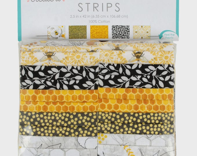 Create It 2 1/2" Bee Strip Fabric Bundle // Fabric Editions
