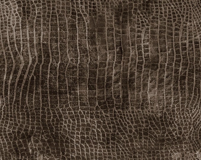 Tim Holtz Worn Croc Fabric // FreeSpirit PWTH020.HICKORY by the Half Yard