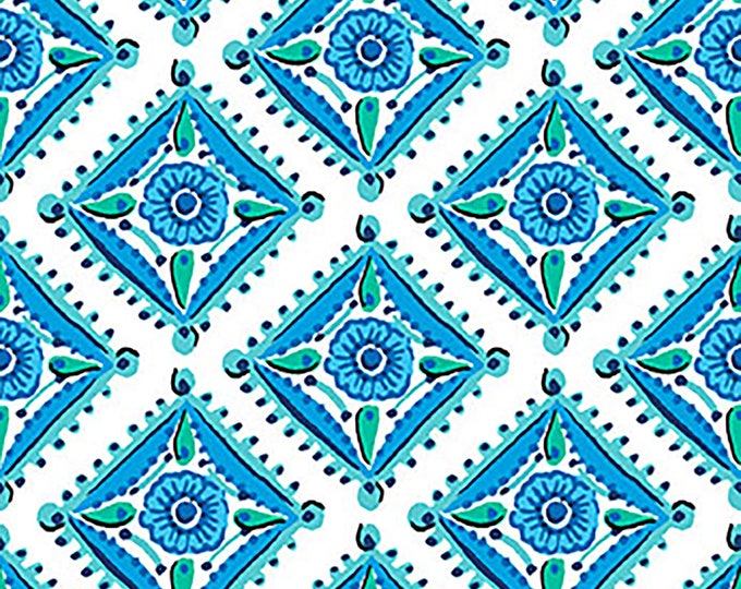 Tuli Tiles Fabric // Clothworks Y3290-98 by the HALF YARD