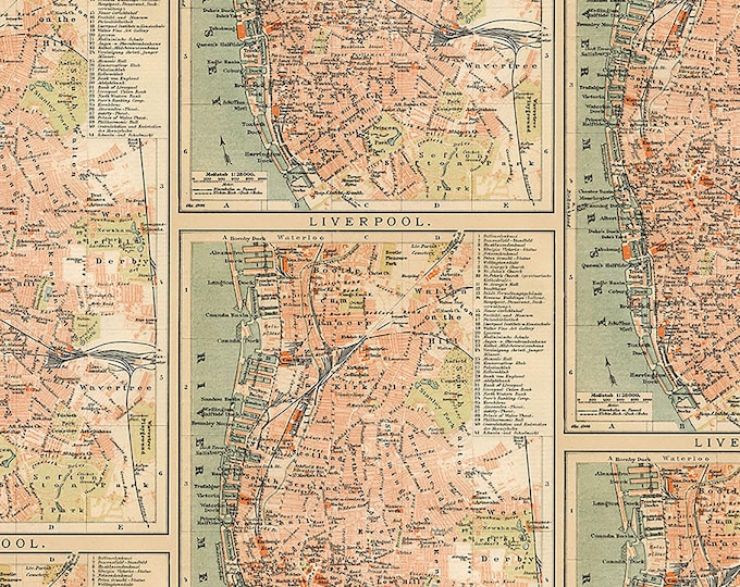 Tim Holtz Orange Palette Map Fabric // FreeSpirit PWTH233.ORANGE by the Half Yard