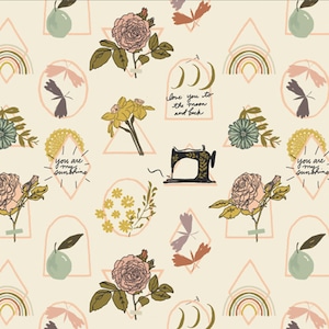 AGF Her & History Elsies Sunshine Fabric // Bonnie Christine // Art Gallery HEH-52789 by the HALF Yard