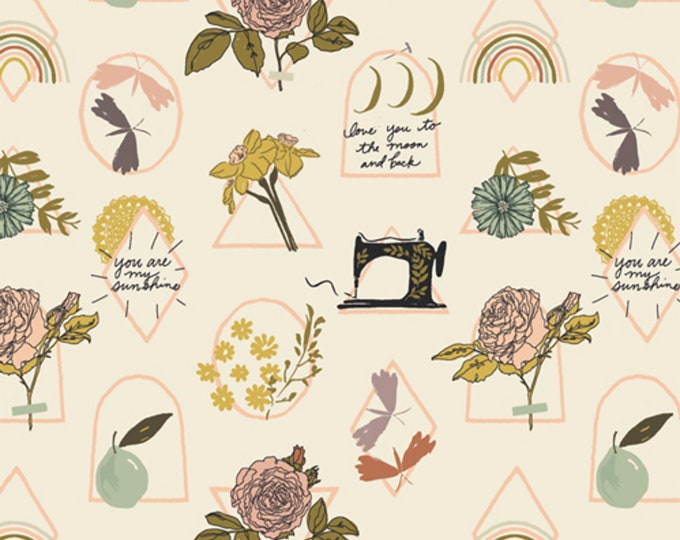 AGF Her & History Elsies Sunshine Fabric // Bonnie Christine // Art Gallery HEH-52789 by the HALF Yard