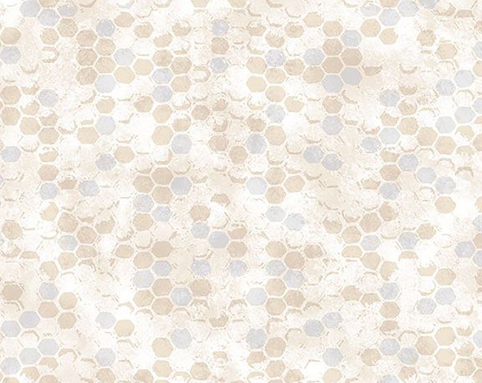 Honeycomb Gardens Honeycomb Fabric // Marcus R210787D Tan by the Half Yard