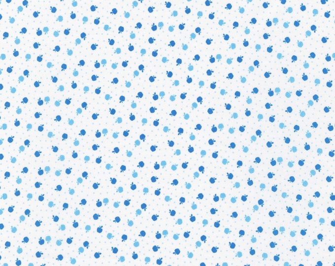 Morningside Farm Lake Apples 1930's // Robert Kaufman ADZ1587973 Blue by the HALF YARD